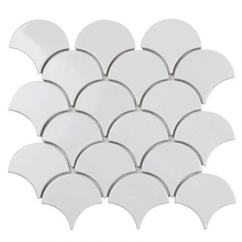 Gạch Mosaic vảy cá, trắng mờ MT-FS9501