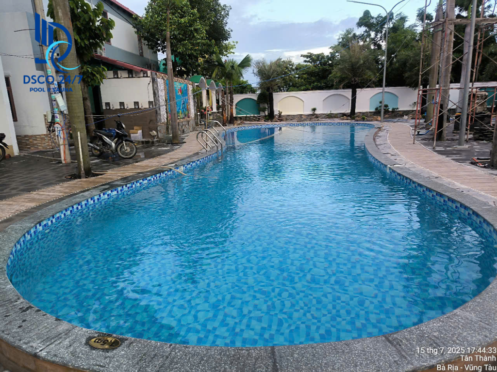Bàn giao hồ bơi 6x22m tại Bà Rịa – Vũng Tàu | DSCO 24/7 thi công trọn gói